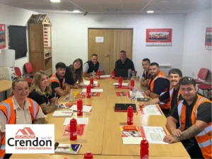 Group of people at board room table